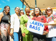 Latina voters in favor of Karen Bass and Prop. 1